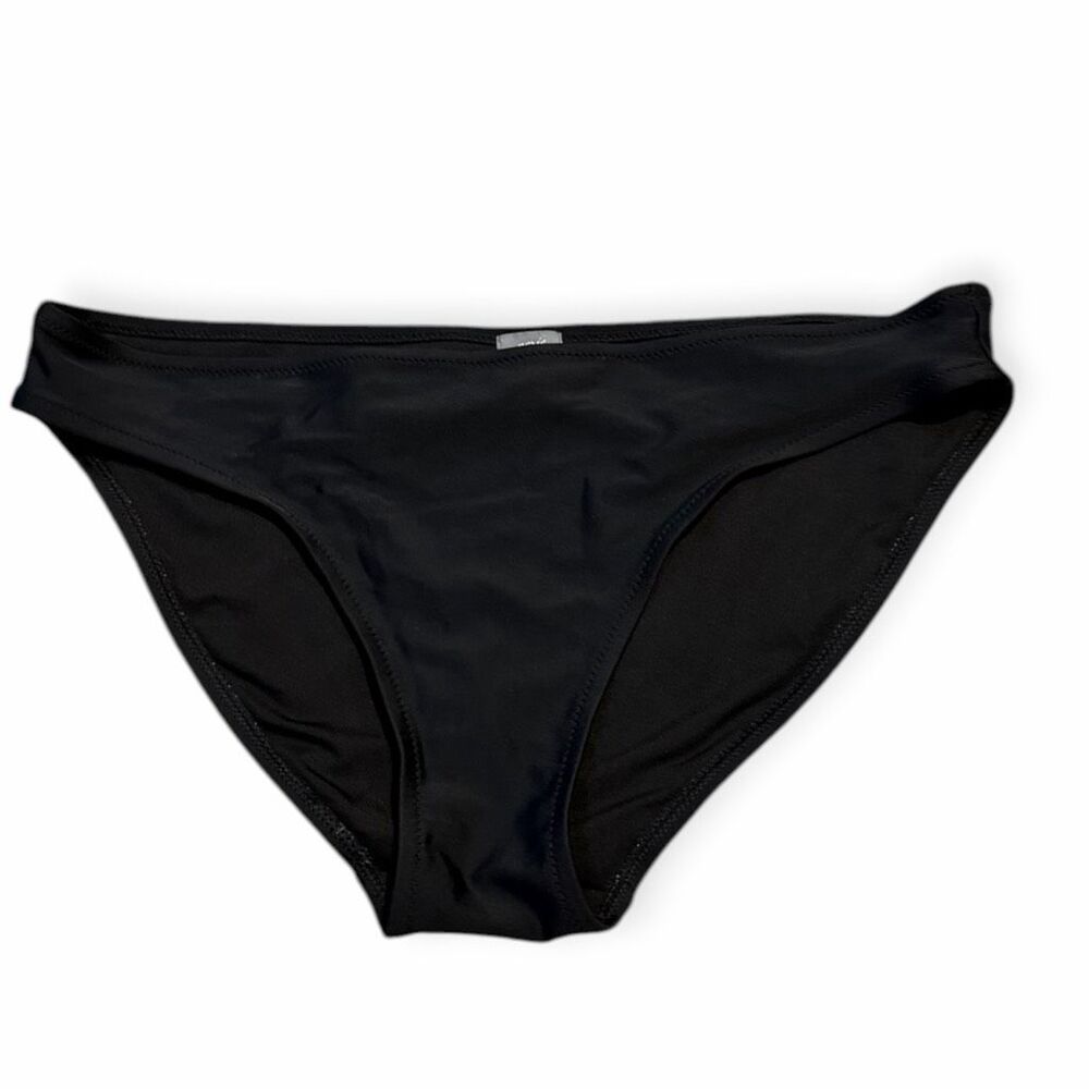 AERIE Women’s Black Solid Classic Bikini Swim Bottom Size Medium